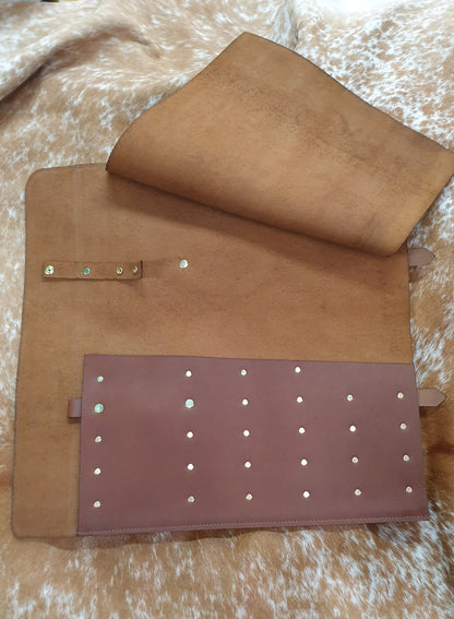 Knife roll, leather knife roll 